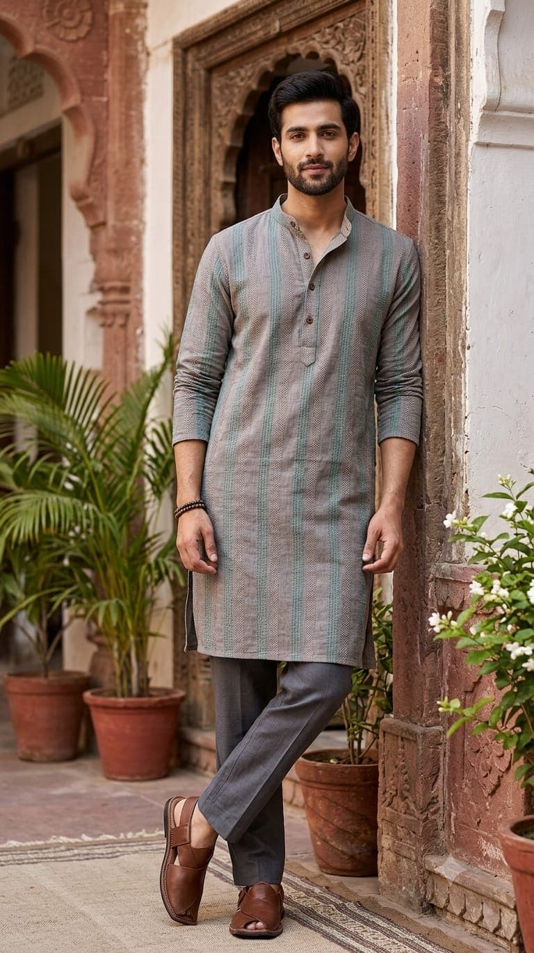 Stone Blue Line Panjabi